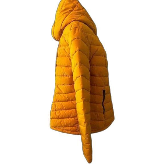 HFX Women's Stretchy Hooded Puffer Jacket Mustard (Yellow) Size XXL - Picture 4 of 9